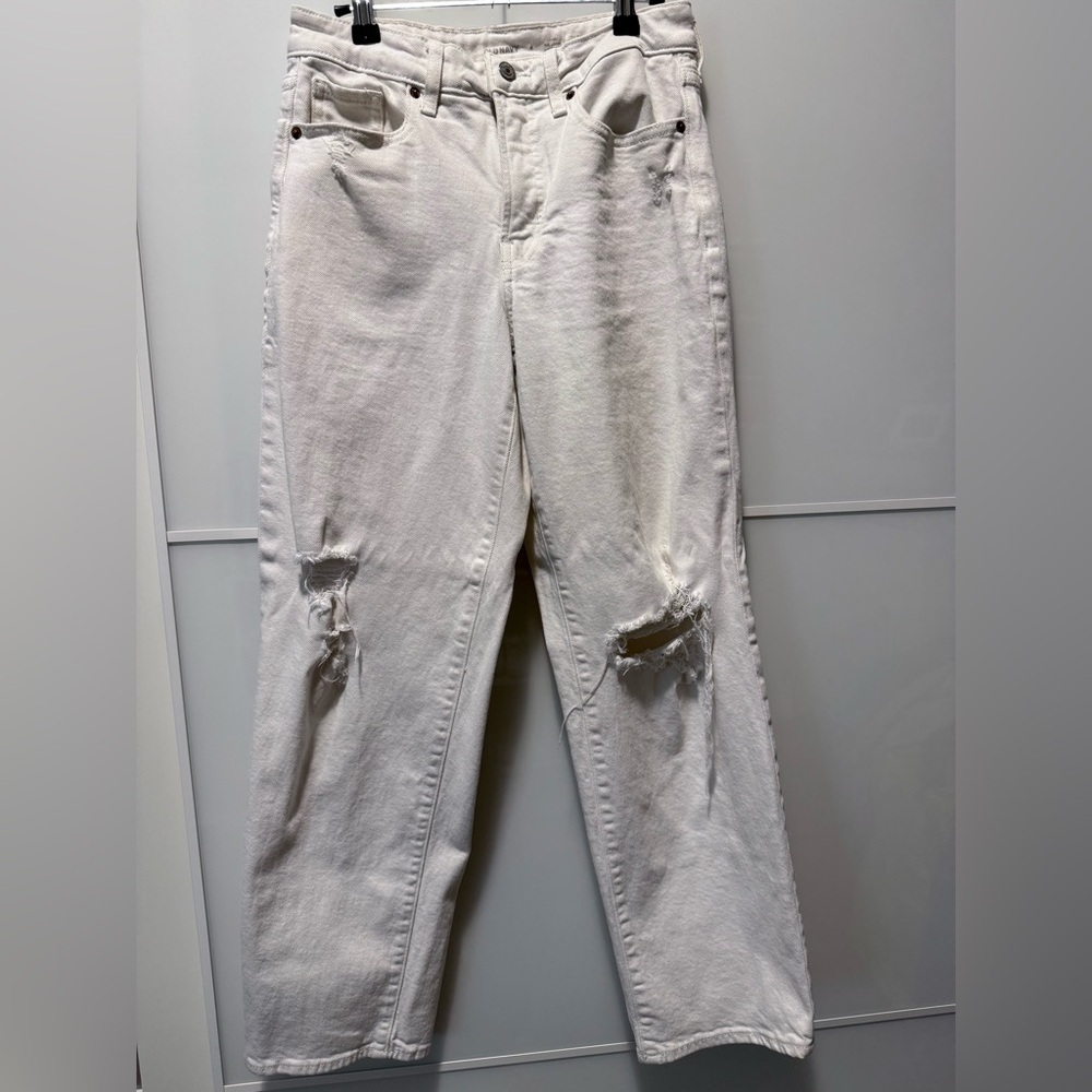 Old Navy White Washed Straight Leg Women's Jeans - Picture 2 of 6
